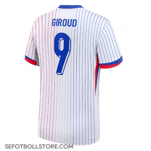 Frankrike Olivier Giroud #9 Replika Bortatröja EM 2024 Kortärmad